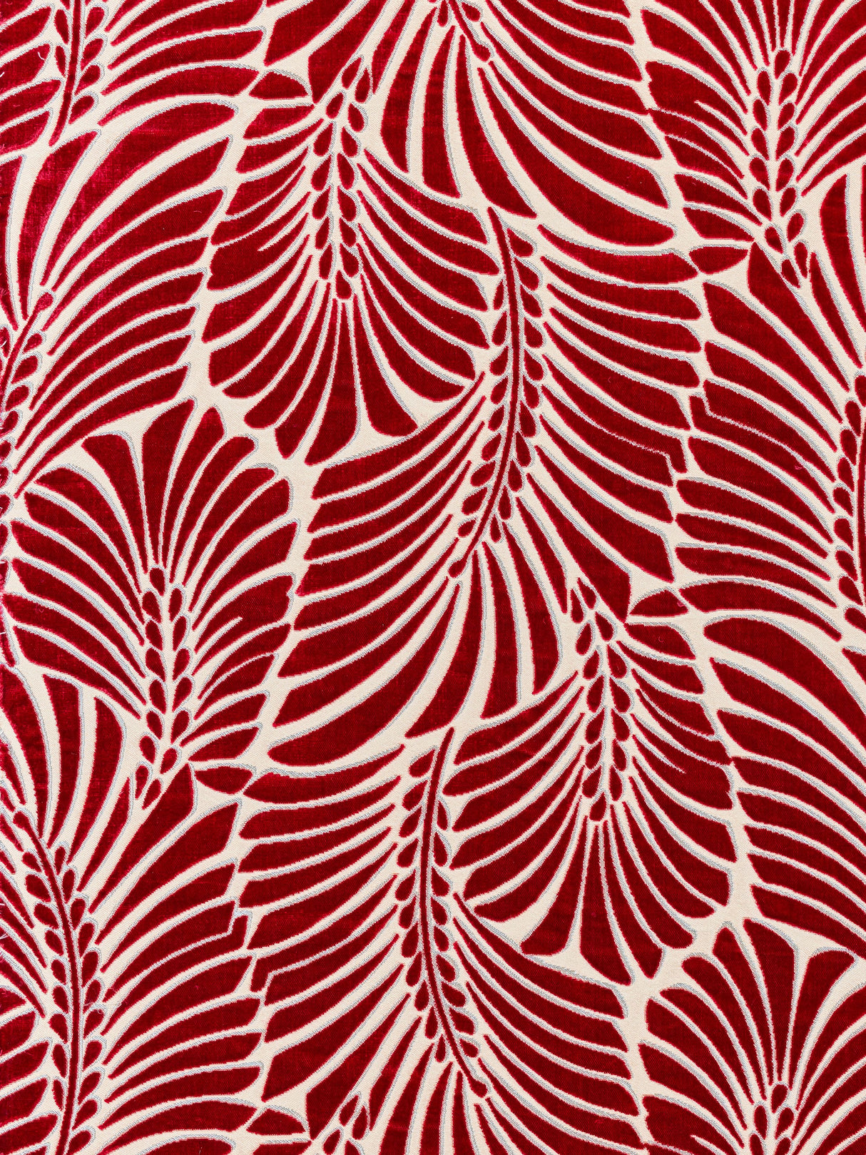 Scalamandre CN 00031523 CERISE PLUMES SILK VELVET Fabric - Eade's Wallpaper