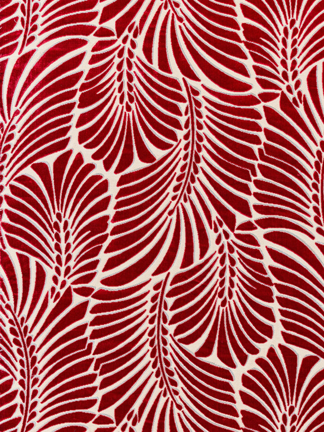 Scalamandre CN 00031523 CERISE PLUMES SILK VELVET Fabric - Eade's Wallpaper