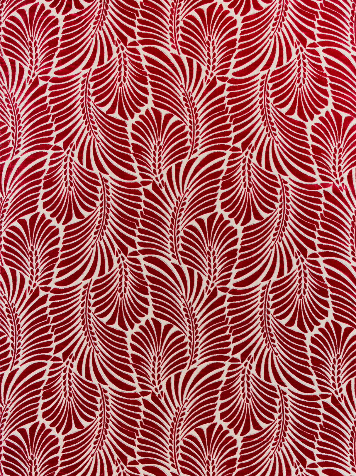 Scalamandre CN 00031523 CERISE PLUMES SILK VELVET Fabric - Eade's Wallpaper