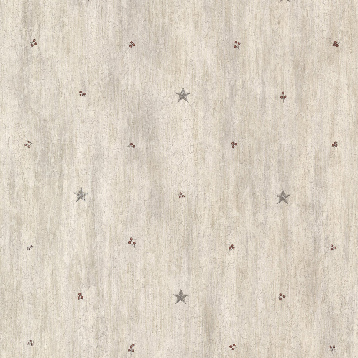 Chesapeake CTR090611 Bryndle Grey Barnstar & Sprigs Wallpaper