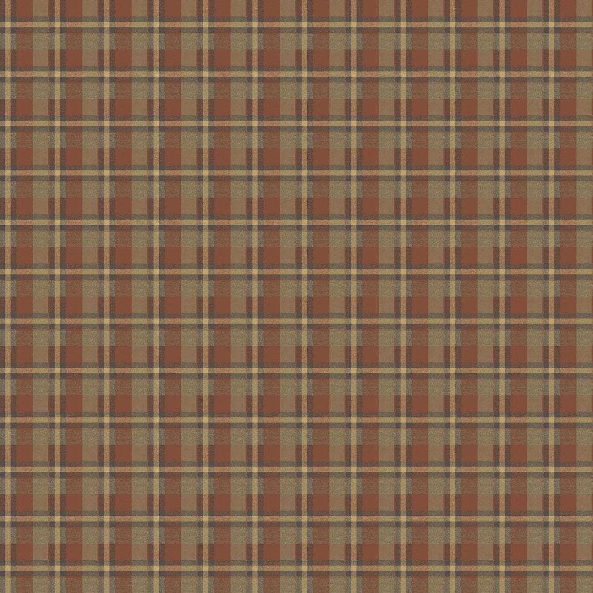 Chesapeake CTR09163 Gunner Brick Heritage Plaid Wallpaper