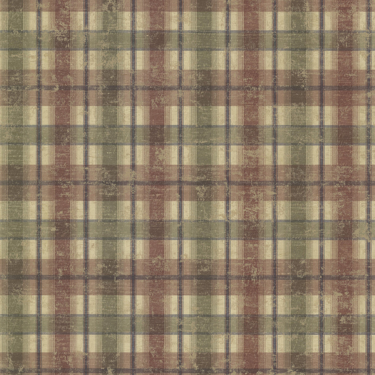 Chesapeake CTR16139 Nellie Brick Wooden Plaid Wallpaper