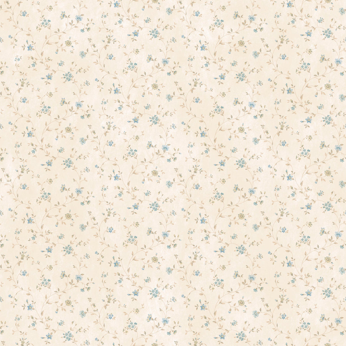 Chesapeake CTR44004 Shelby Blue Calico Floral Wallpaper