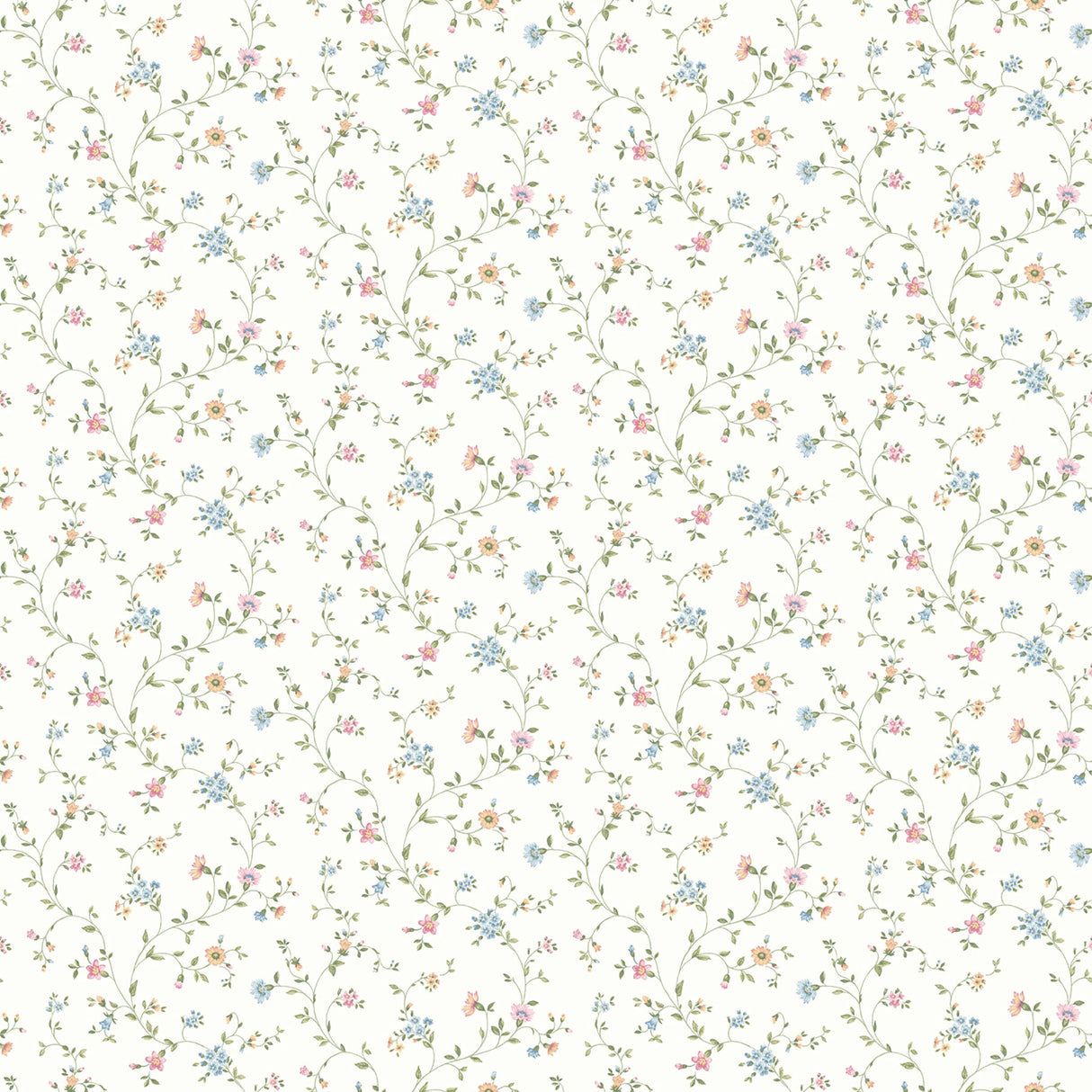 Chesapeake CTR44005 Shelby Blush Calico Floral Wallpaper