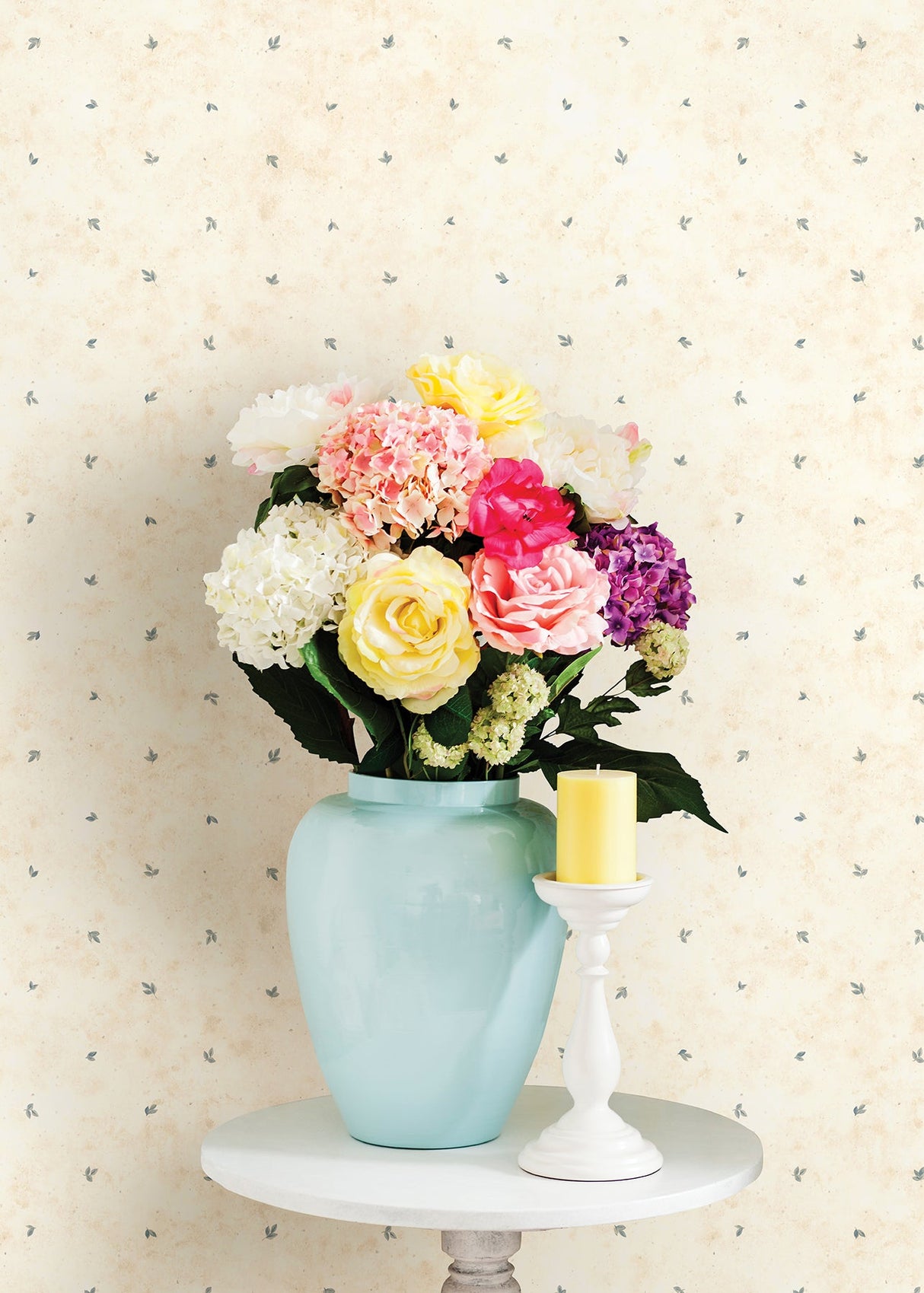 Chesapeake CTR44084 Shiloh Blue Falling Leaves Wallpaper