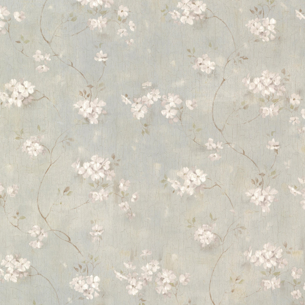 Chesapeake CTR44107 Dixie Aqua Floral Trail Wallpaper