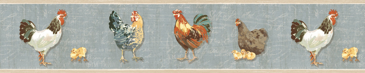 Chesapeake CTR63112B Bailey Sky Rooster & Script Border