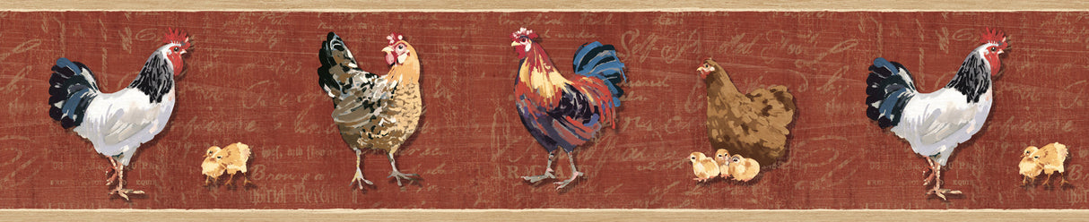 Chesapeake CTR63113B Bailey Brick Rooster & Script Border