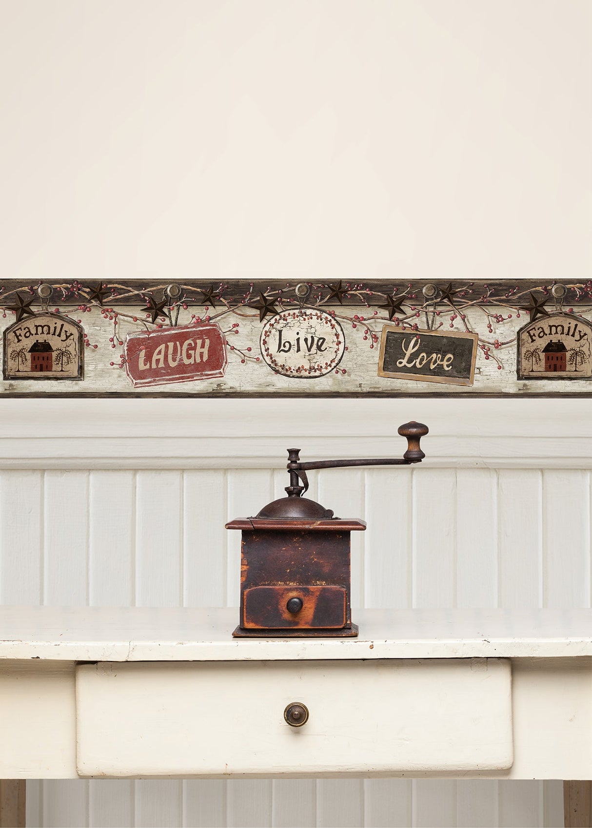 Chesapeake CTR63152B Kinsey Black Live Laugh Love Border