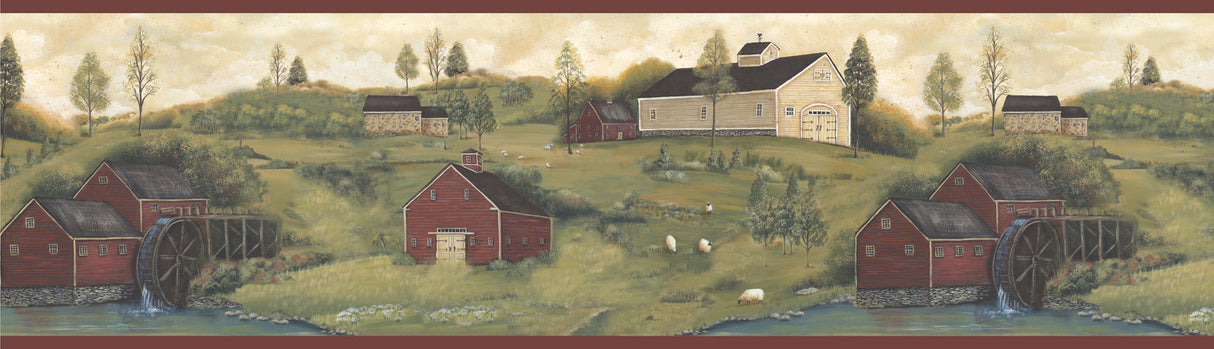 Chesapeake CTR63181B Leanne Burgundy Nottingham Farms Border