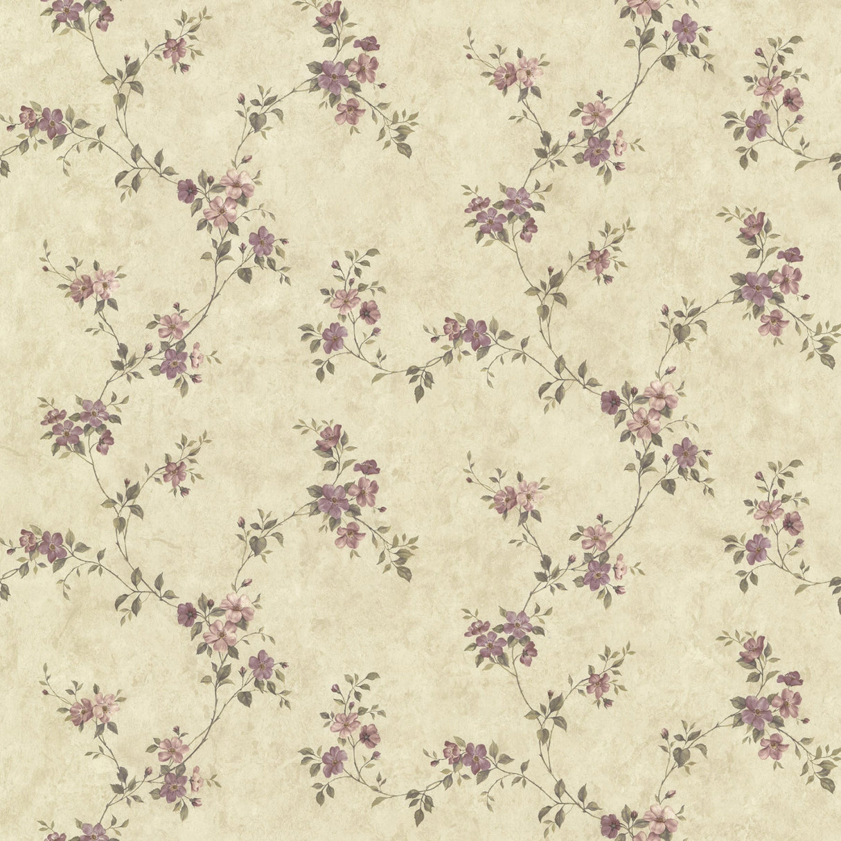Chesapeake CTR64194 Rose Valley Violet Floral Trail Wallpaper