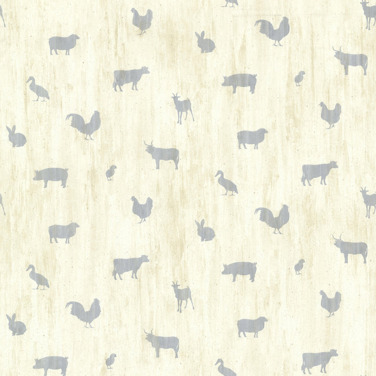 Chesapeake CTR64252 Farnhan Blue Animal Toss Wallpaper