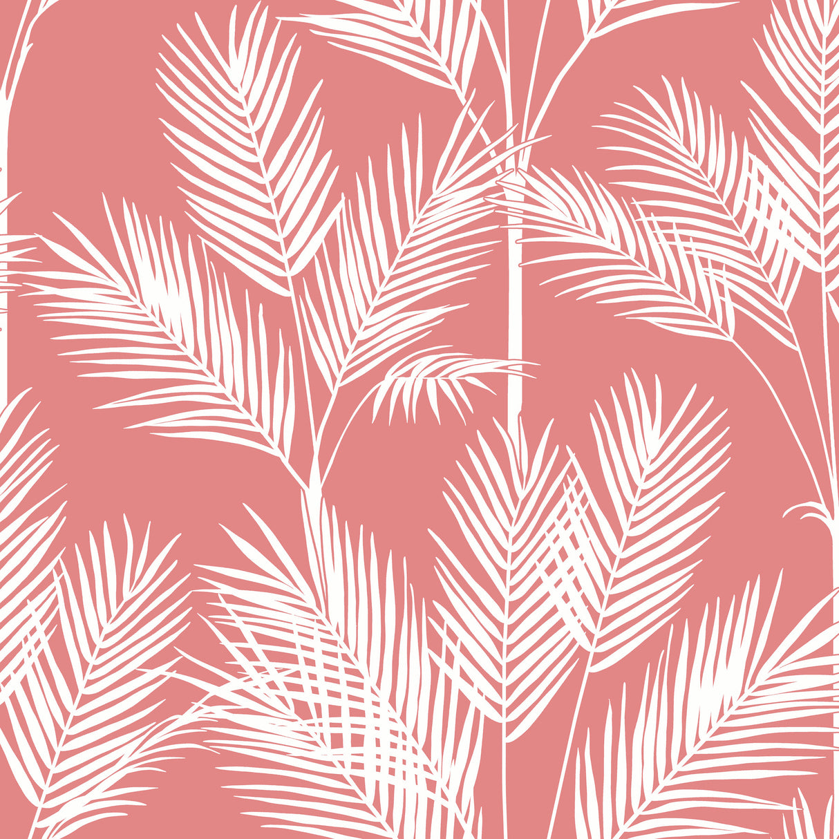 York CV4407 King Palm Silhouette Coral Wallpaper