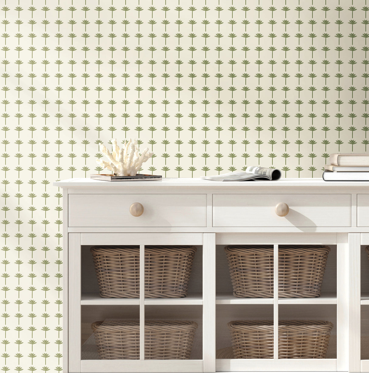York CV4420 Palm Bay Green Wallpaper