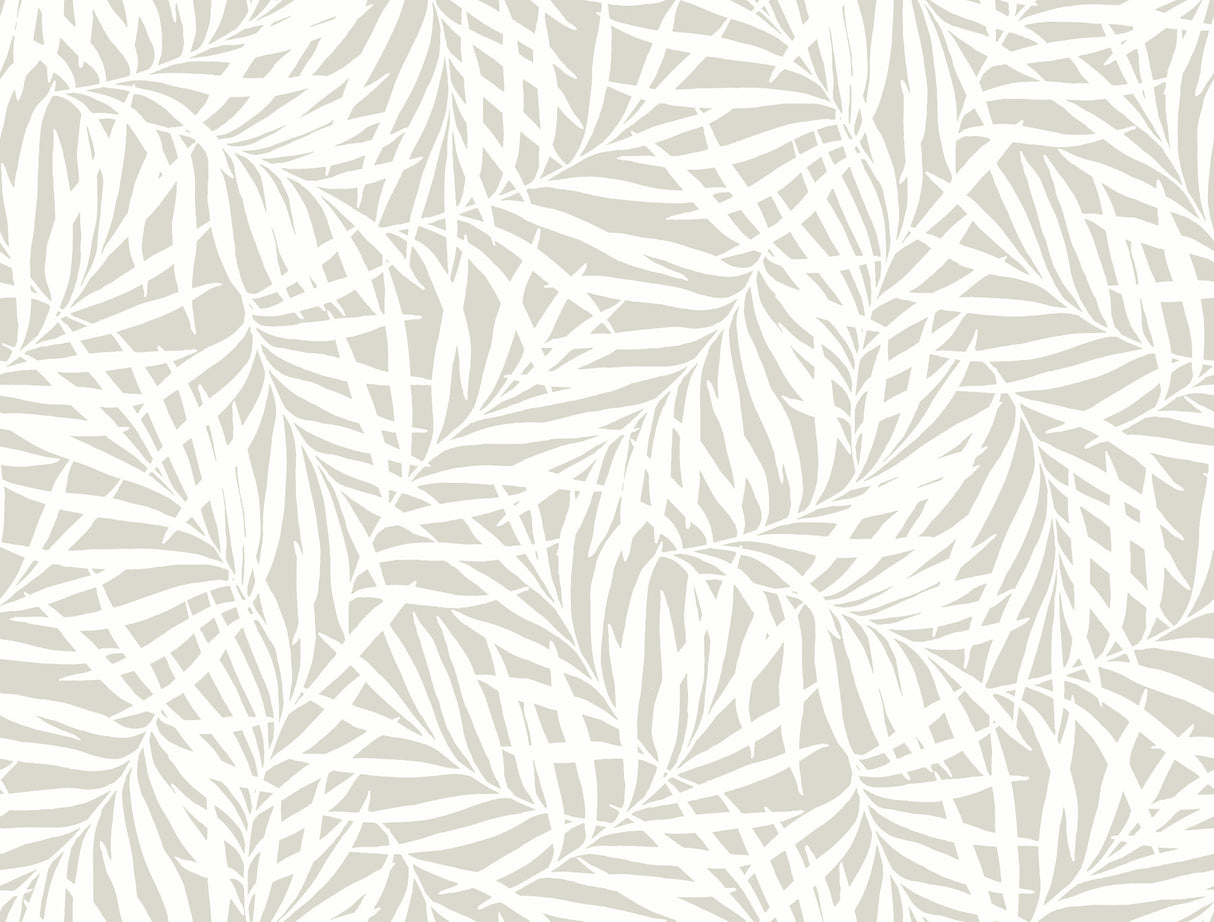York CV4436 Oahu Fronds Cream & Off White Wallpaper