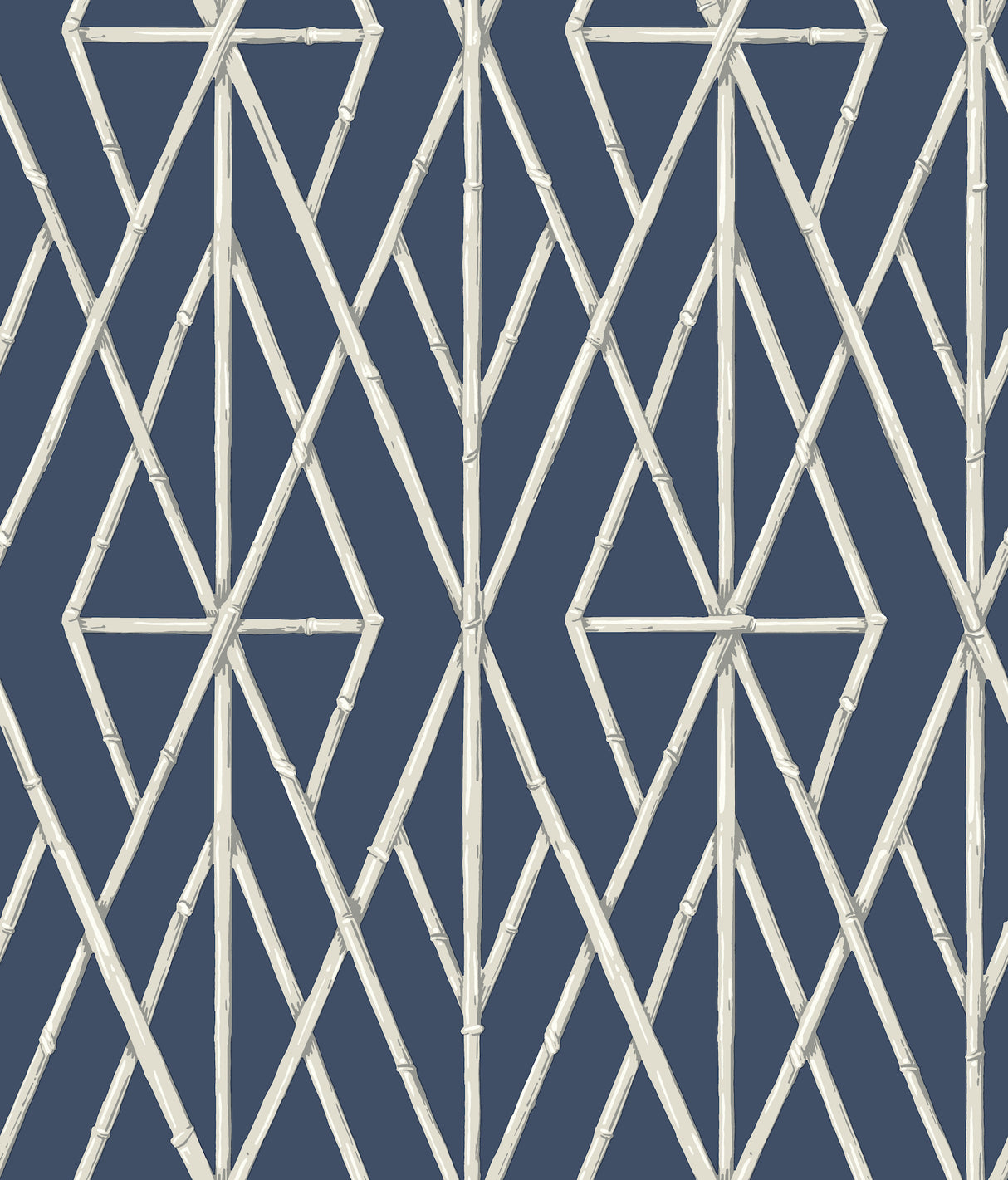 York CV4449 Riviera Bamboo Trellis Navy Wallpaper