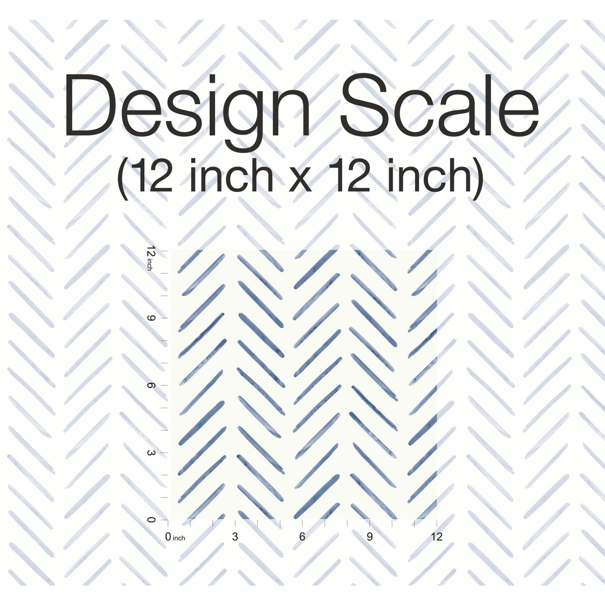 York CV4455 Painted Herringbone Navy Wallpaper