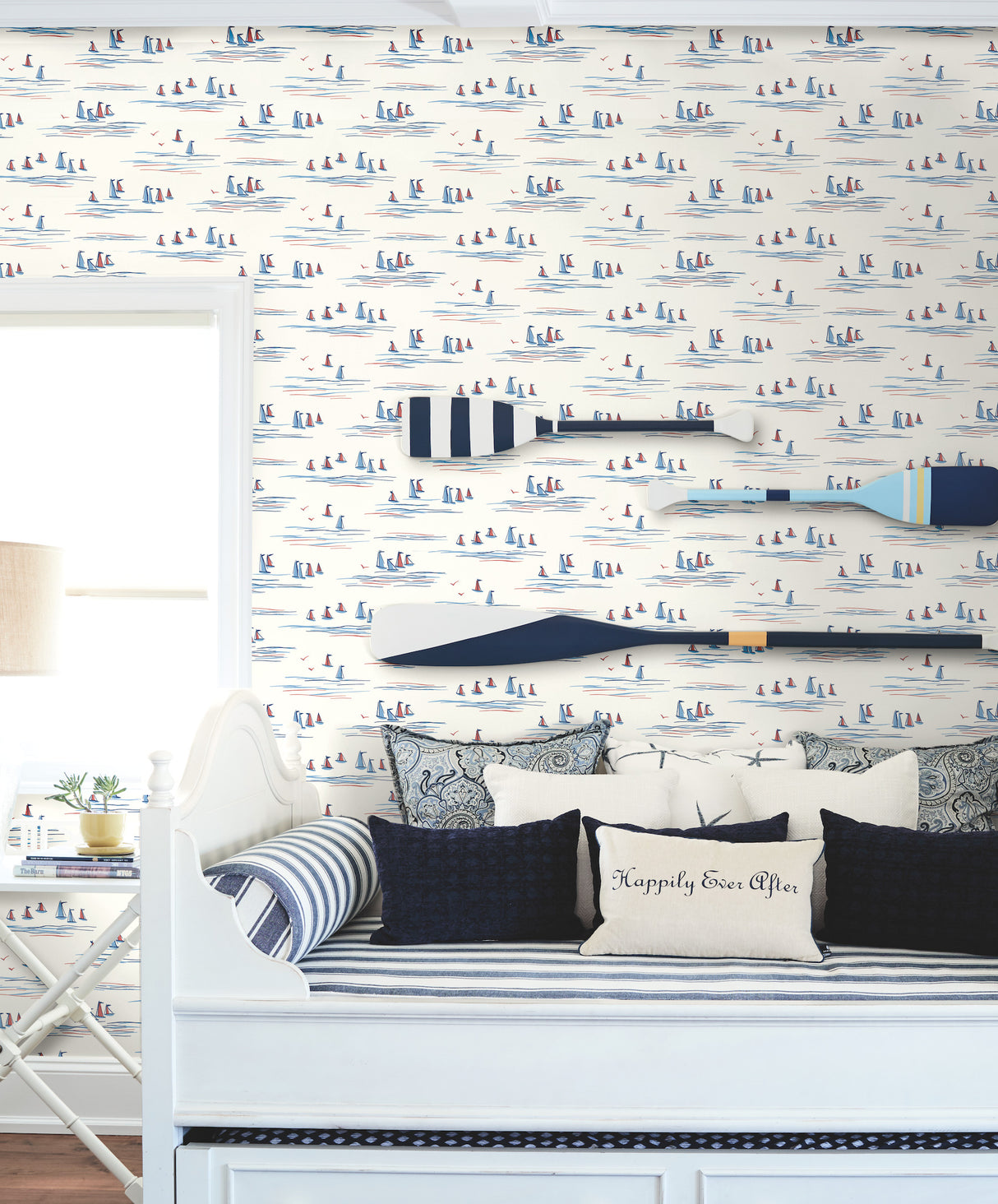 York CV4461 Full Sails Blue & Red Wallpaper