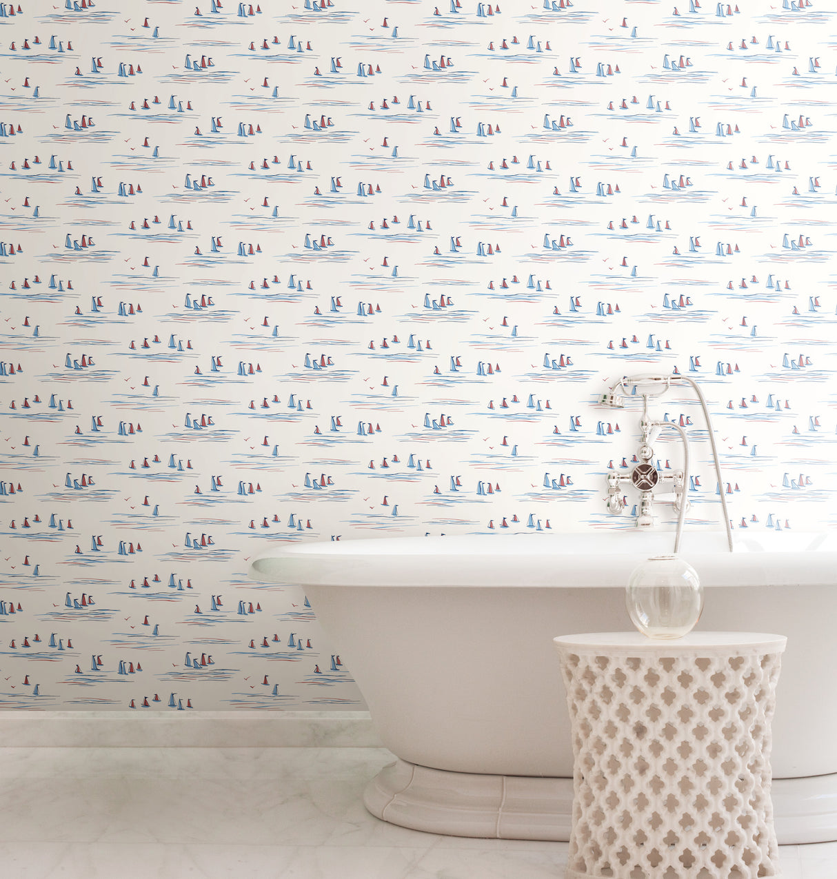 York CV4461 Full Sails Blue & Red Wallpaper