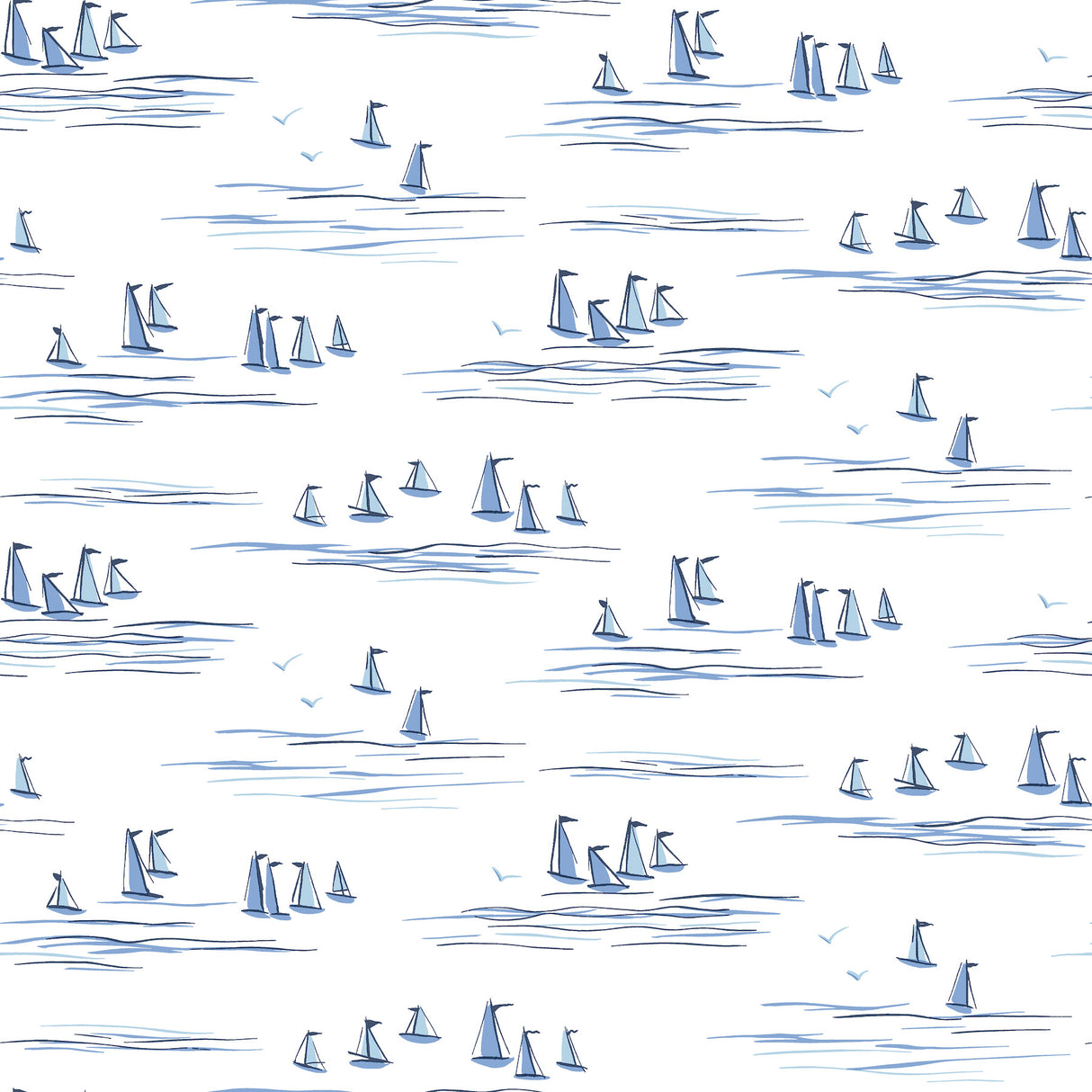 York CV4462 Full Sails Blue Wallpaper