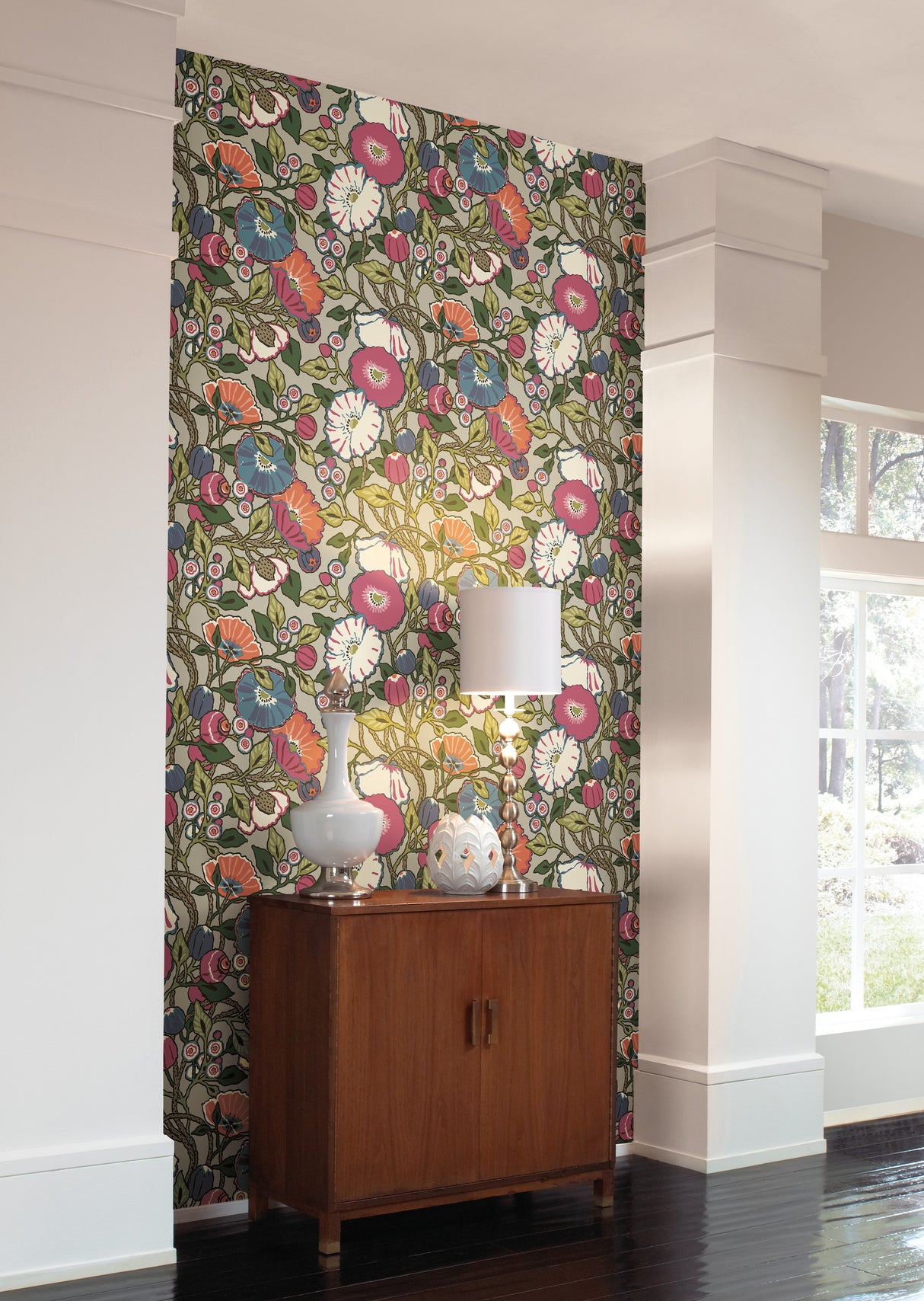 York CY1516 Purple Vincent Poppies Wallpaper