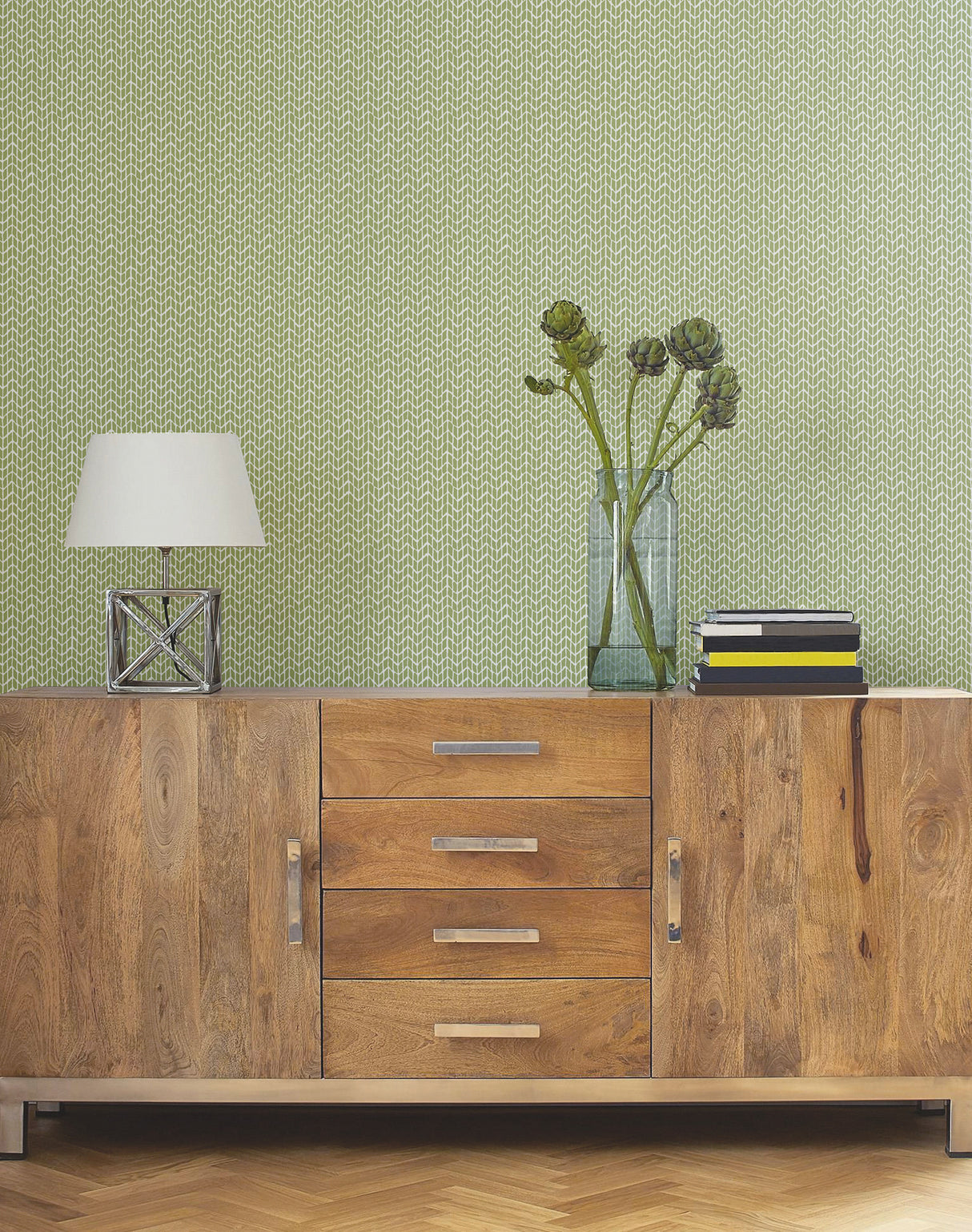 York CY1550 Green Limonaia Wave Wallpaper