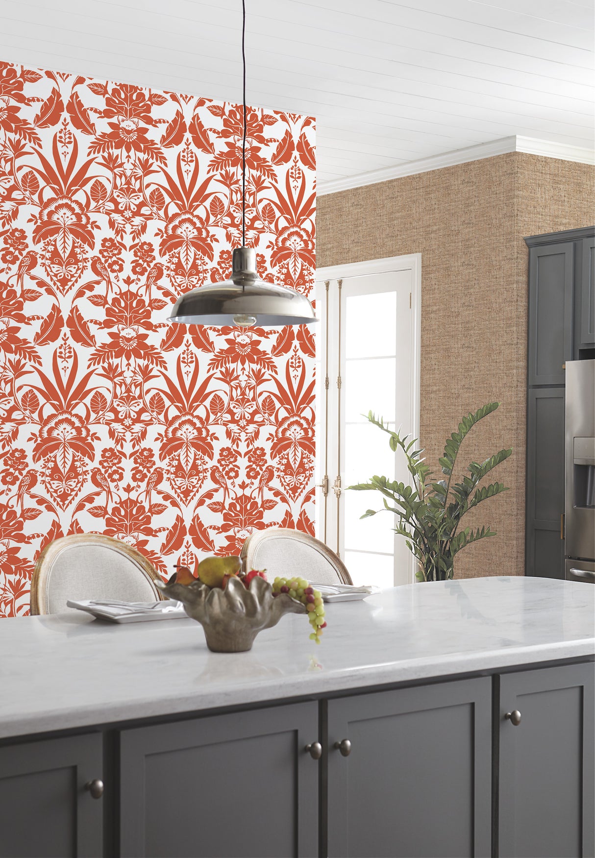 York CY1555 Papyrus Weave Brown Wallpaper