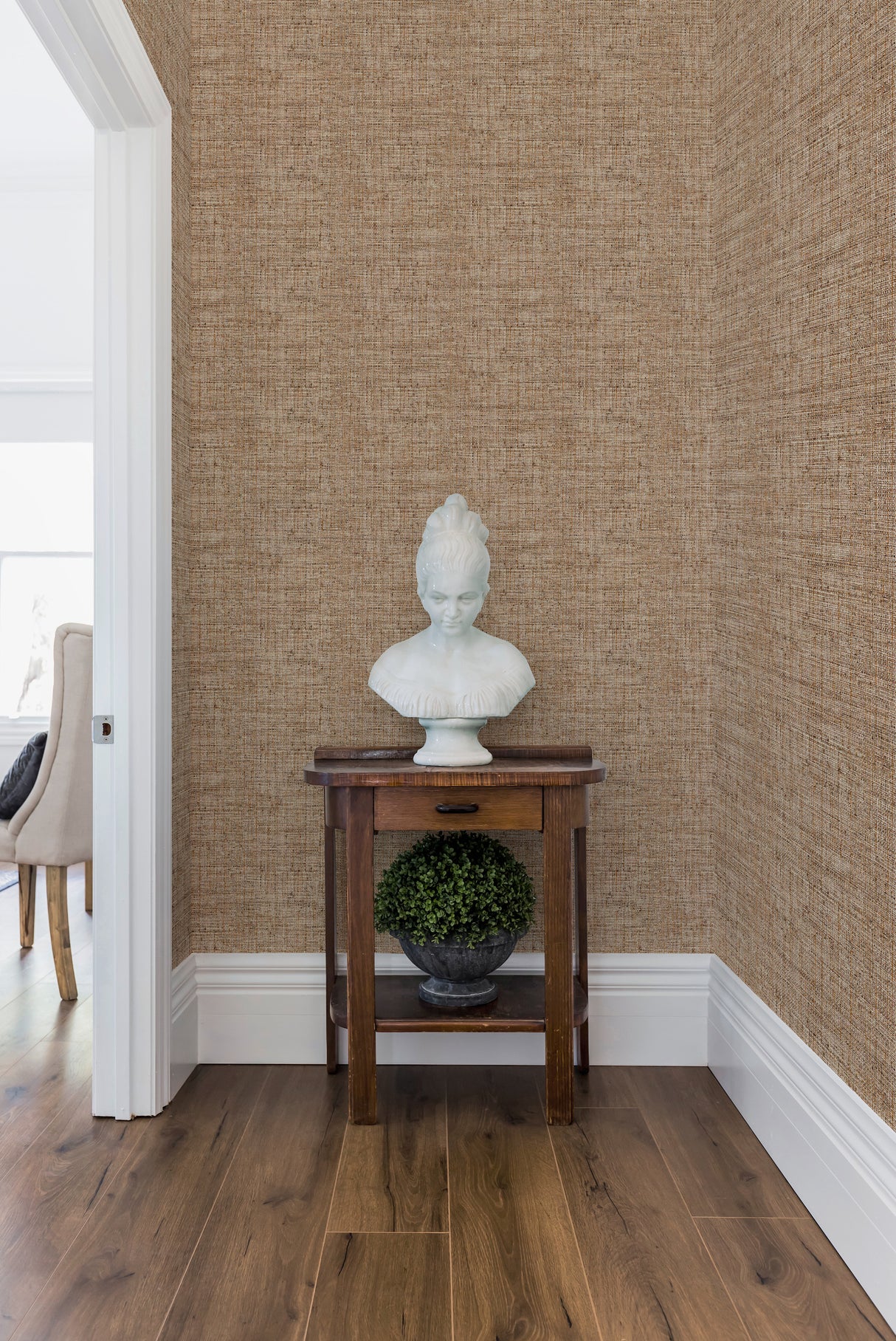 York CY1555 Papyrus Weave Brown Wallpaper