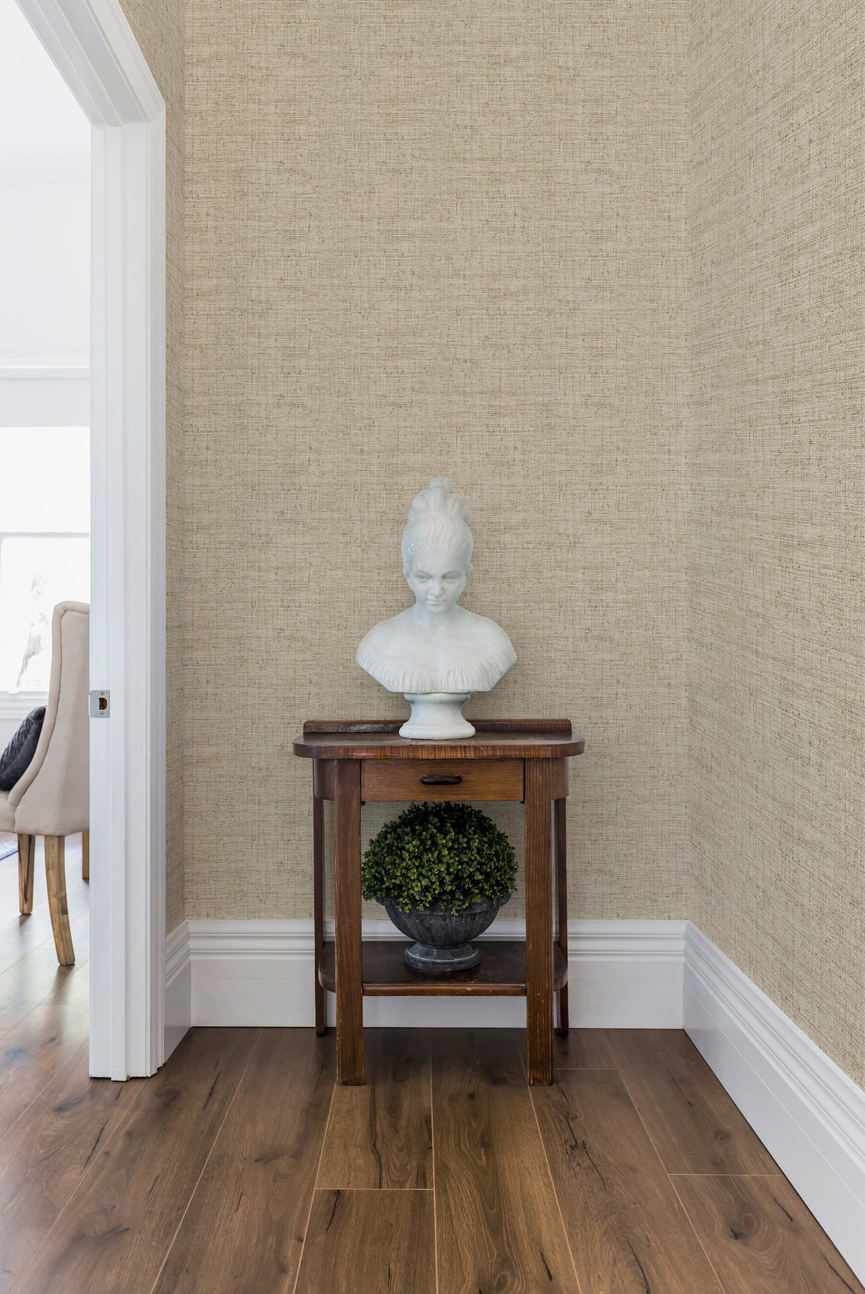 York CY1556 Papyrus Weave Beige Wallpaper