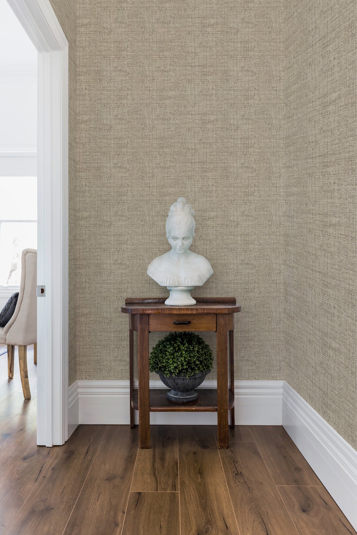 York CY1557 Papyrus Weave Beige Wallpaper