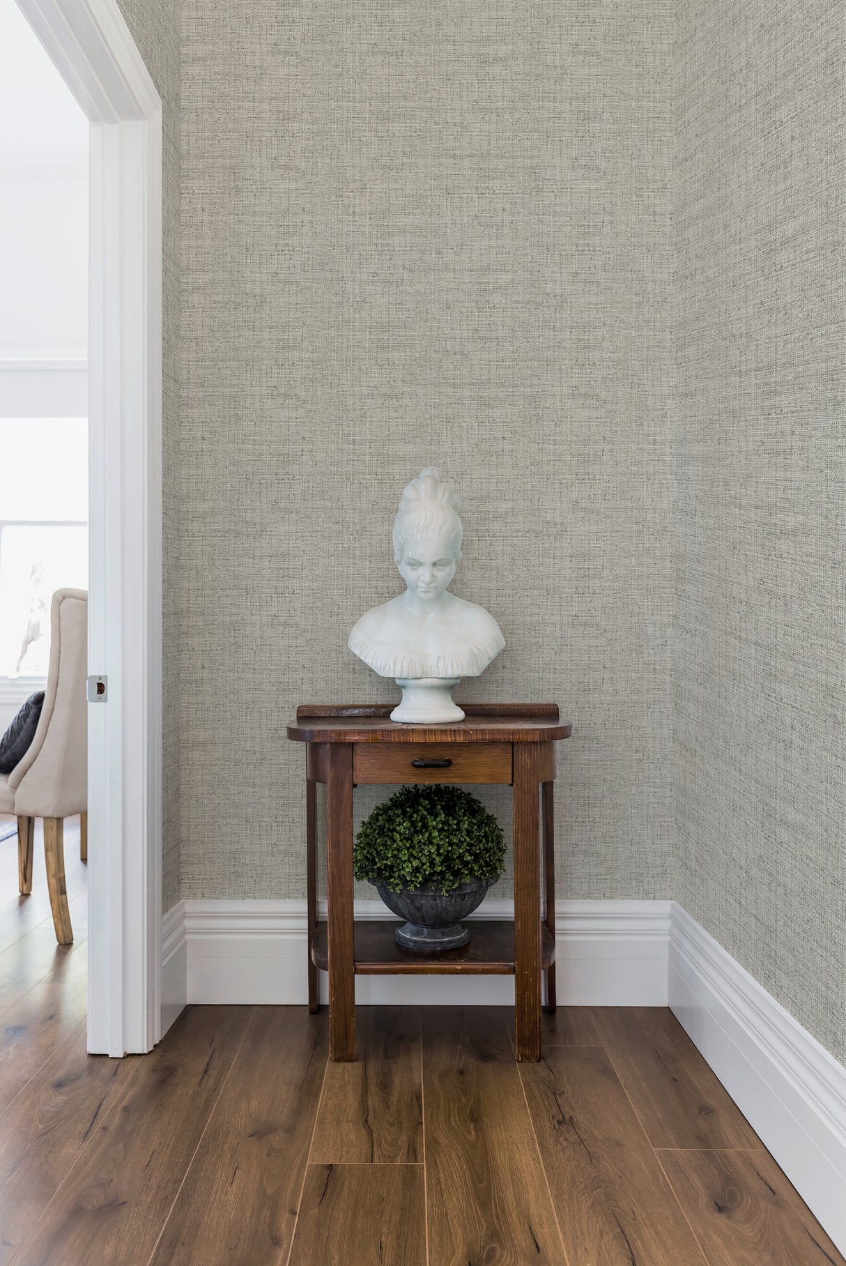 York CY1558 Papyrus Weave White Wallpaper