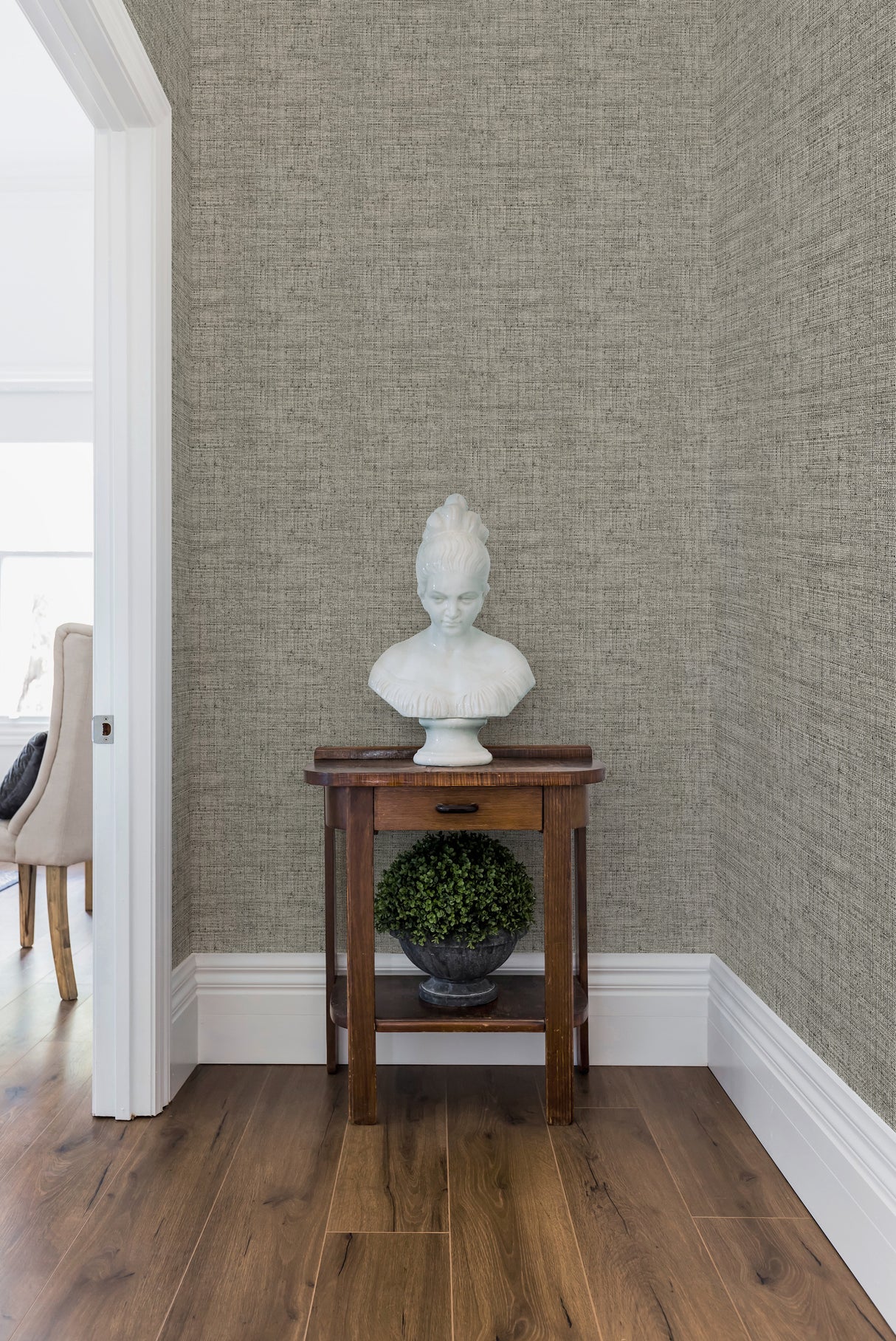 York CY1559 Papyrus Weave Black Wallpaper