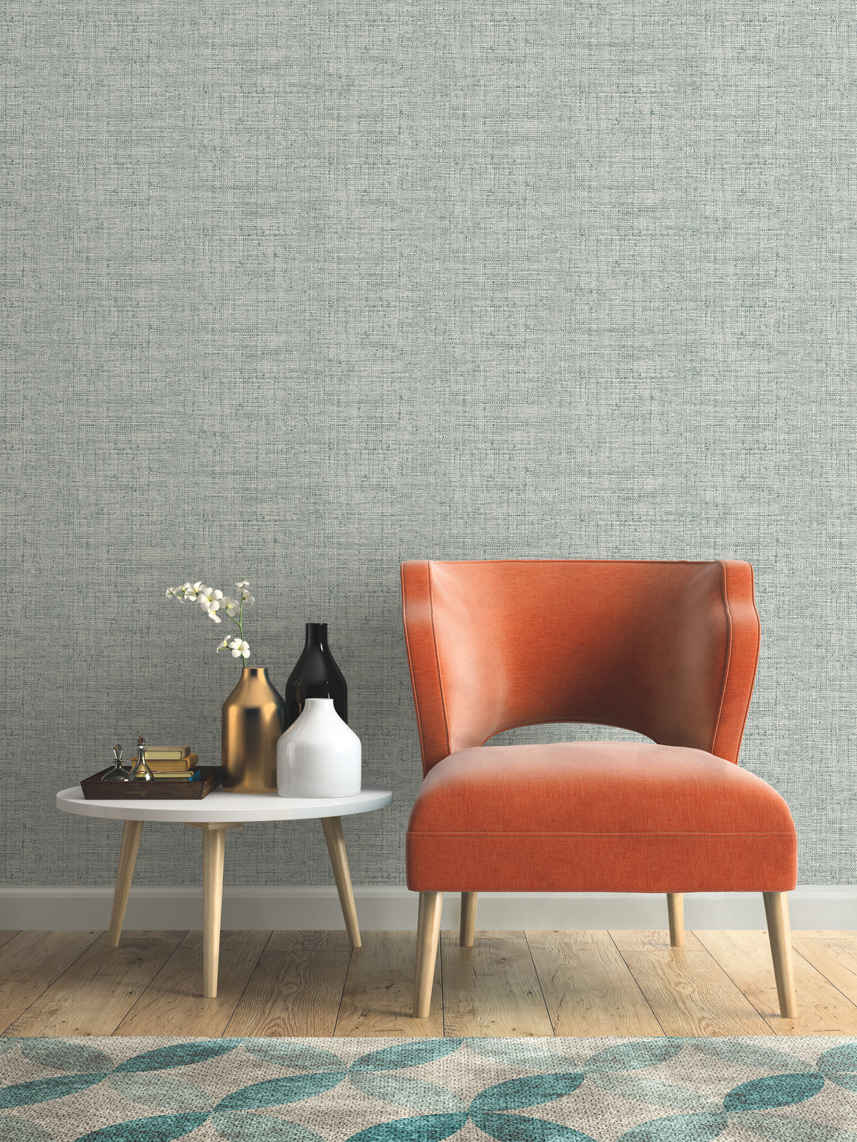 York CY1560 Papyrus Weave Blue Wallpaper