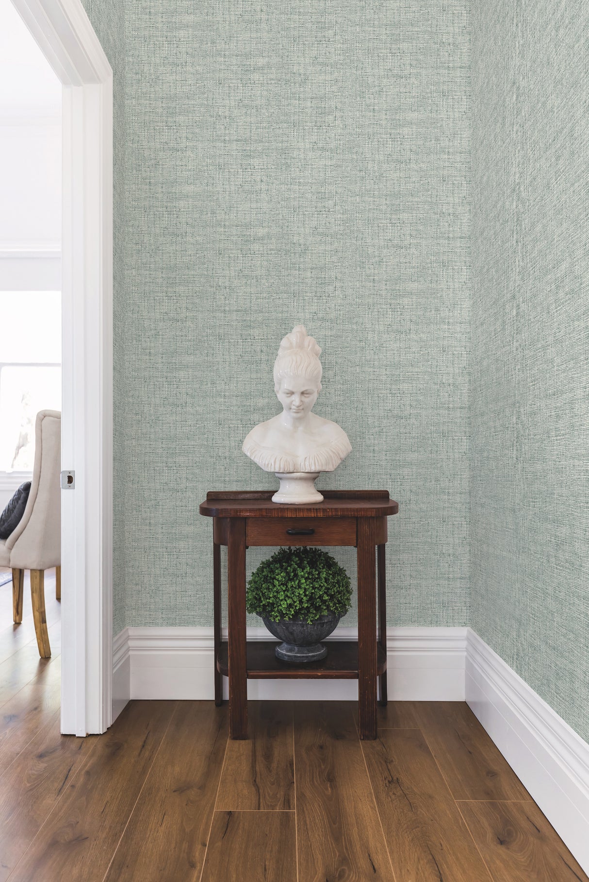 York CY1560 Papyrus Weave Blue Wallpaper