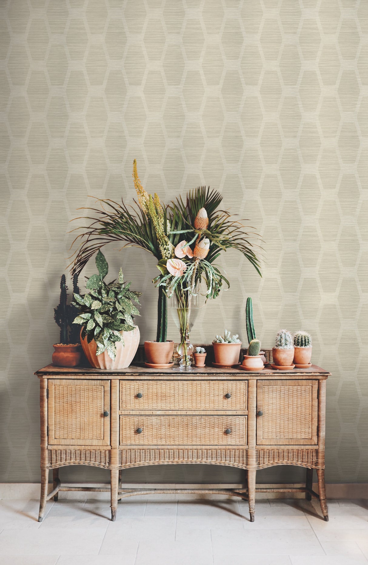 York CY1573 Greige Congas Stripe Wallpaper