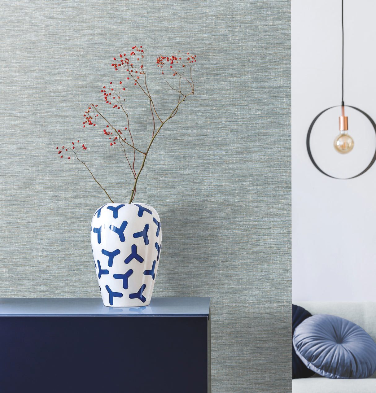 York DA3552N Altitute Blue & Grey Wallpaper