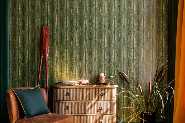 MindtheGap DANUBE FOLIAGE Peridot - Wallpaper Collection 2024 - The Wetlands