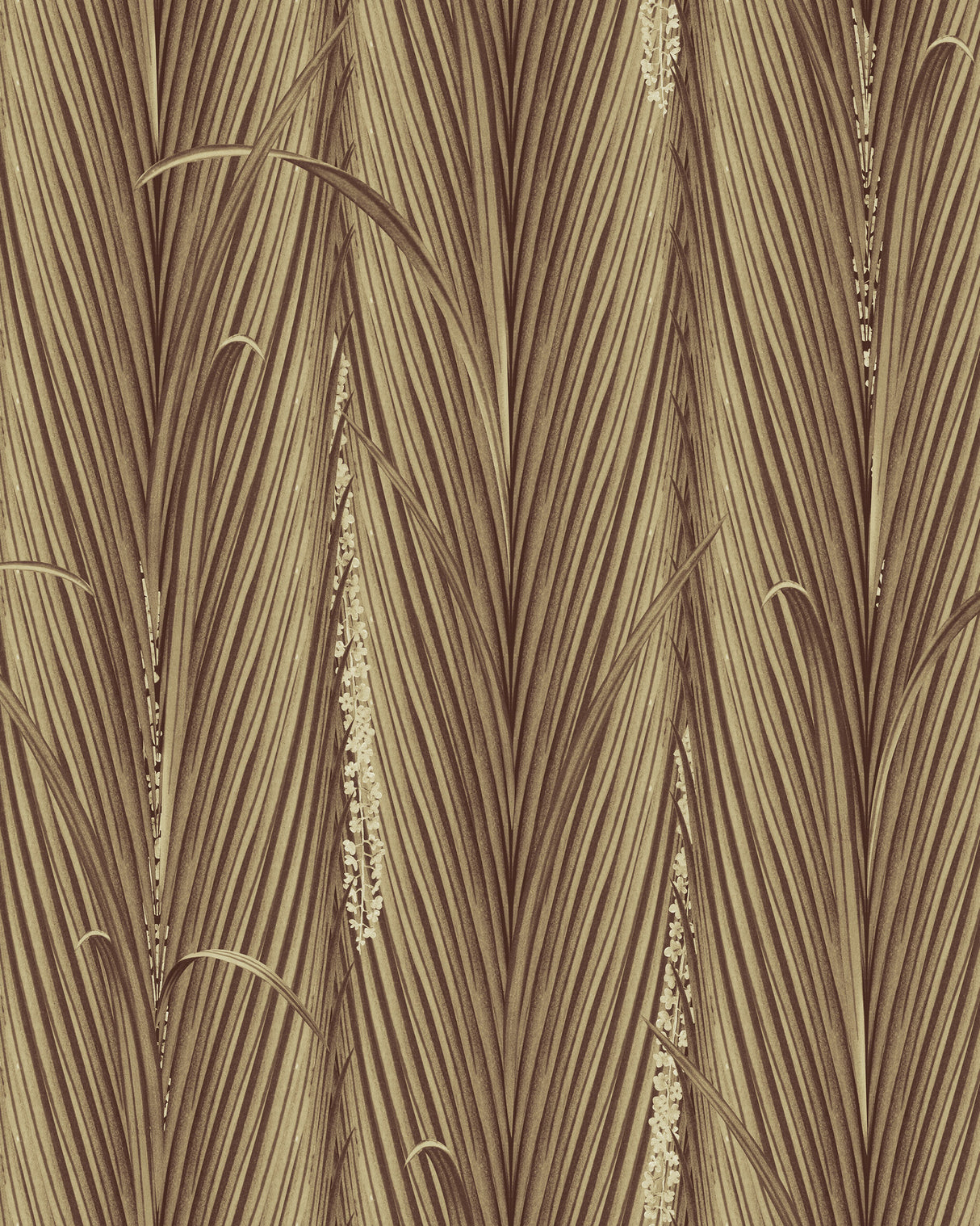 MindtheGap DANUBE FOLIAGE Sepia - Wallpaper Collection 2024 - The Wetlands