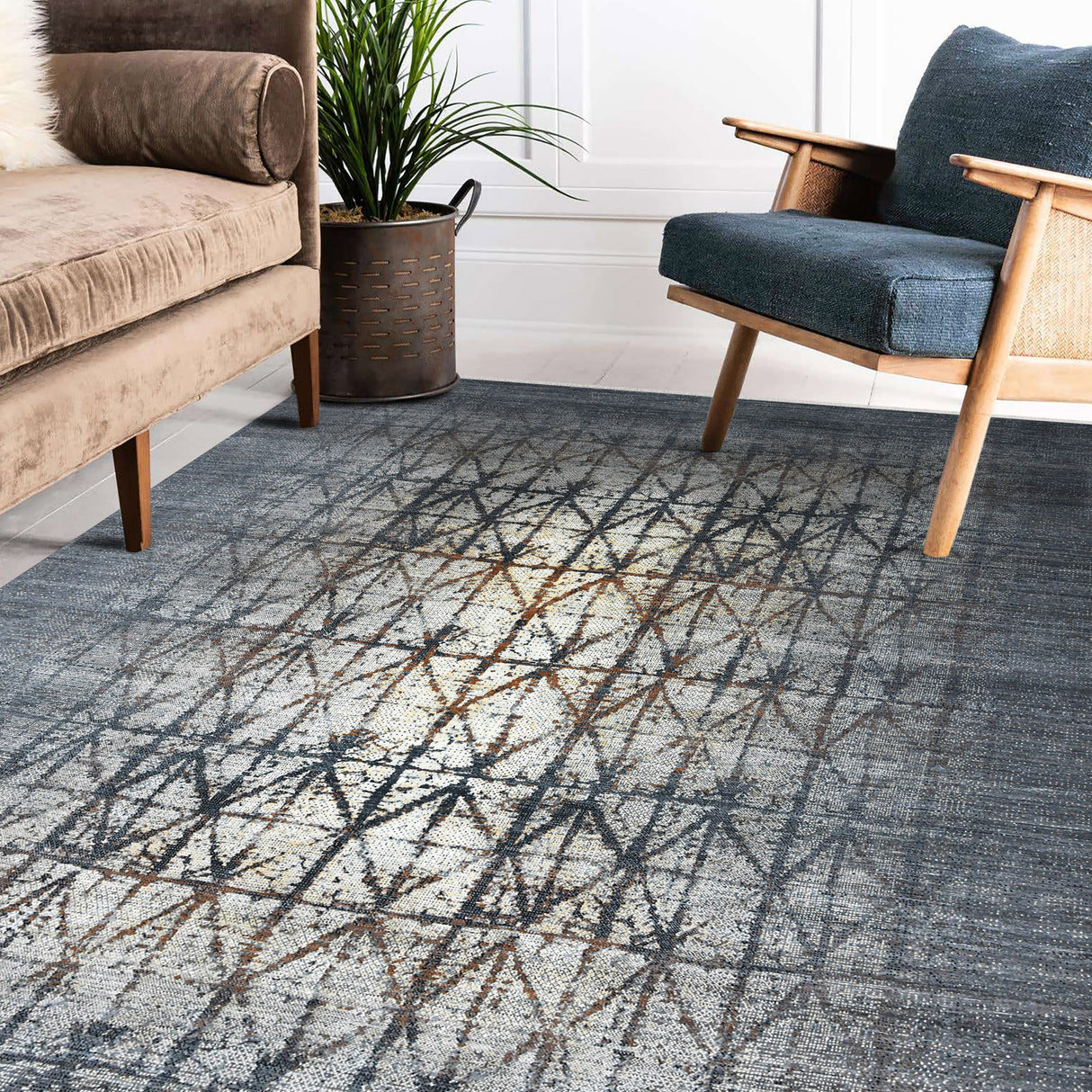 Amer Rugs DAZ1640203 Dazzle Dark Gray 2' X 3' Area Rug