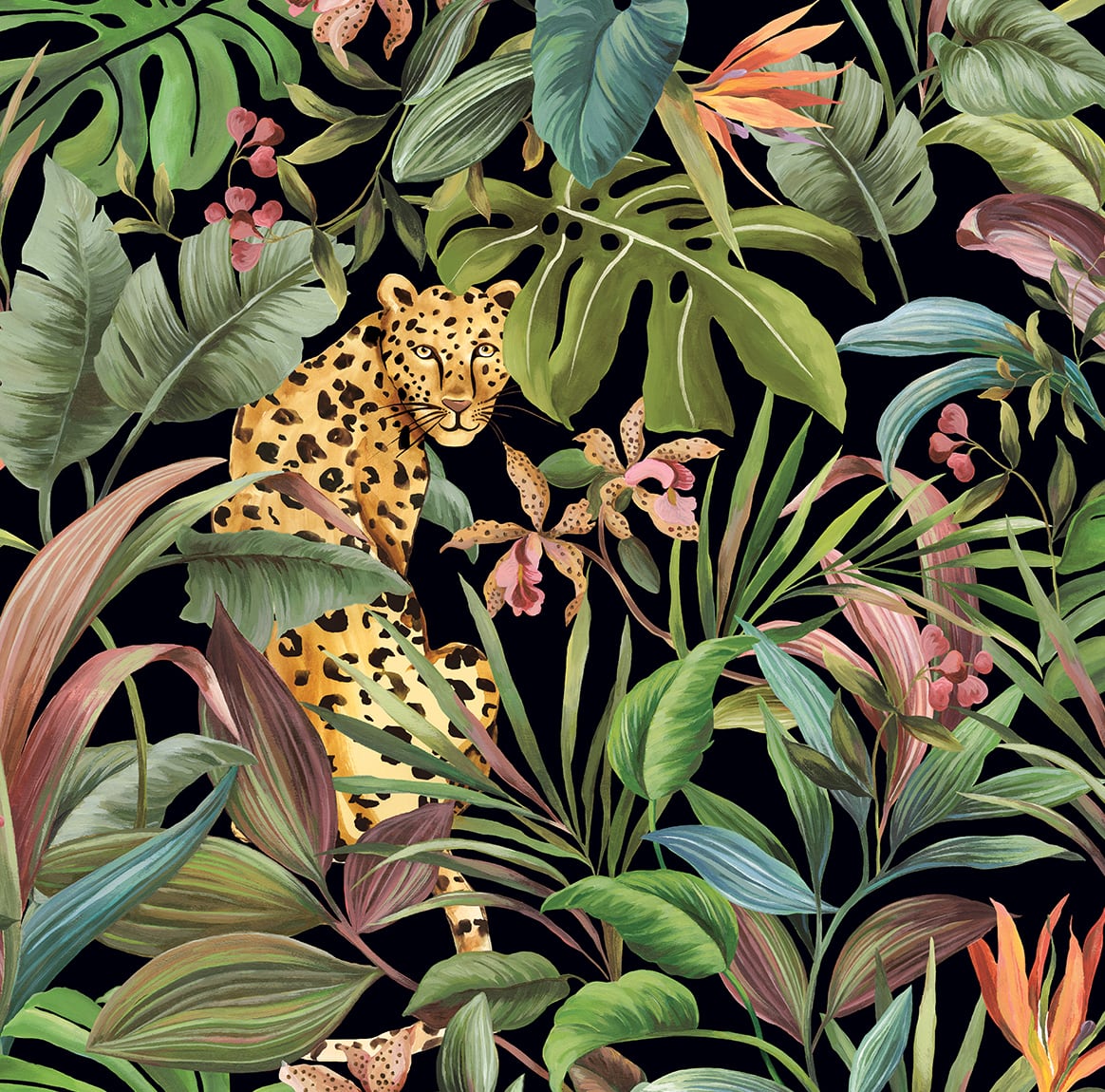 Daisy Bennett Designs DB20100 Tropical Leopard Wallpaper