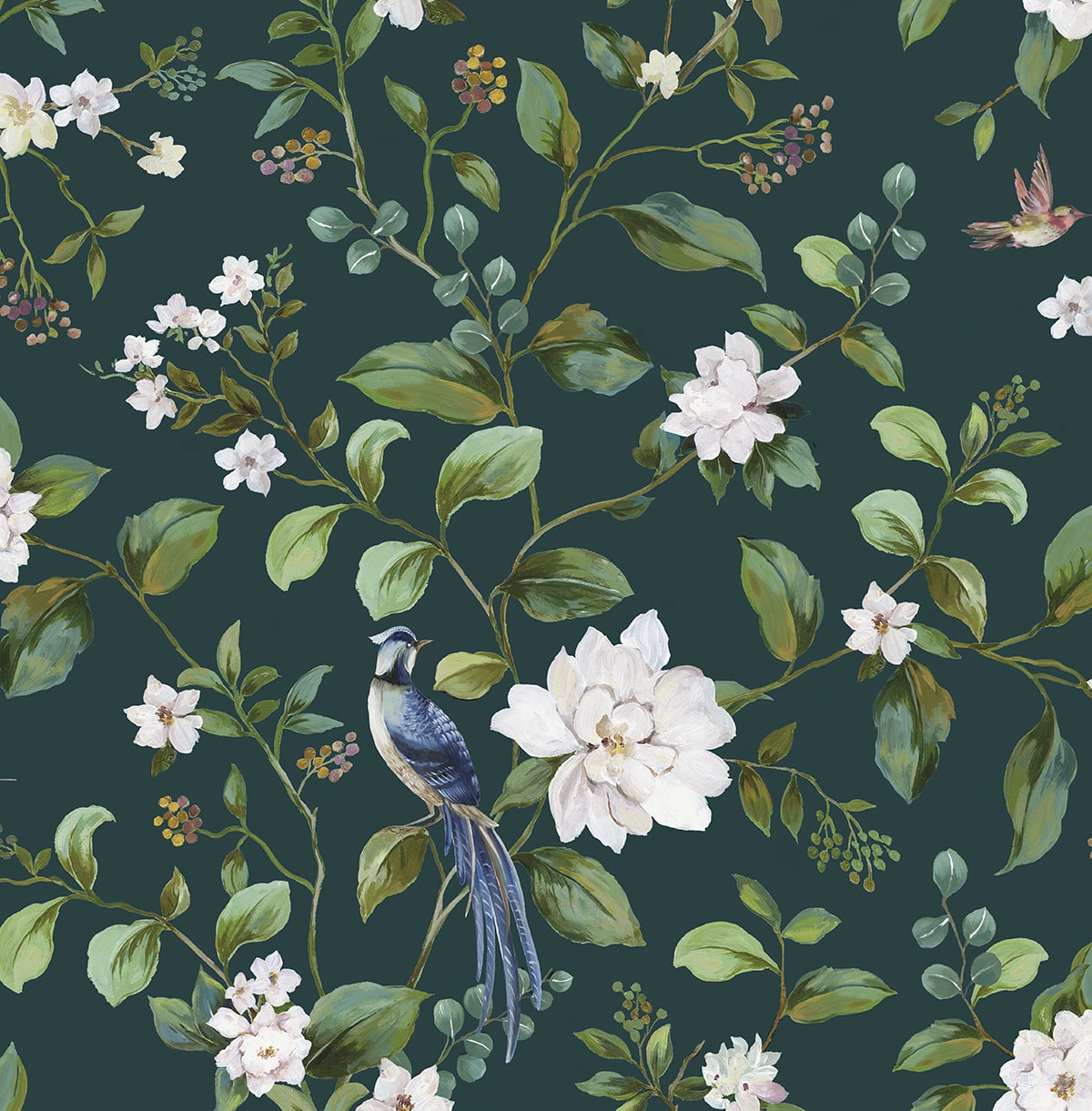 Daisy Bennett Designs DB20814 Chinoiserie Bird Vine Wallpape