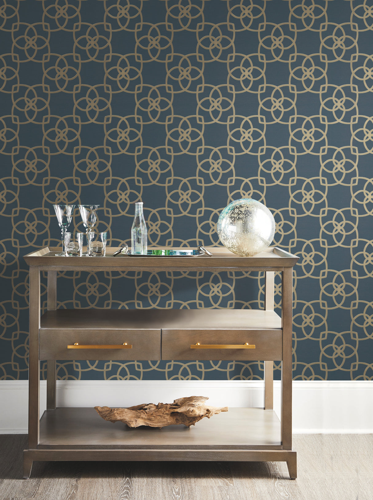 York DD3711 Serendipity Navy Wallpaper