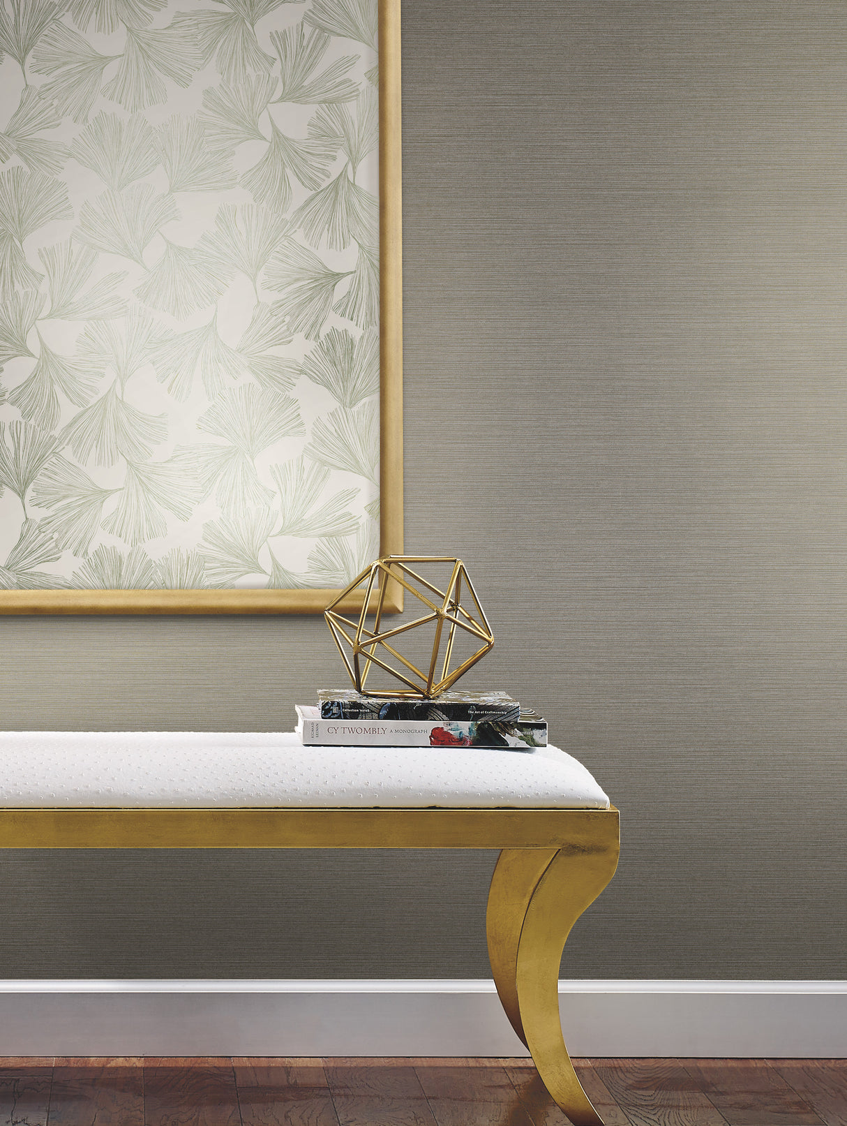 York DD3732 Shining Sisal Grasscloth White Wallpaper