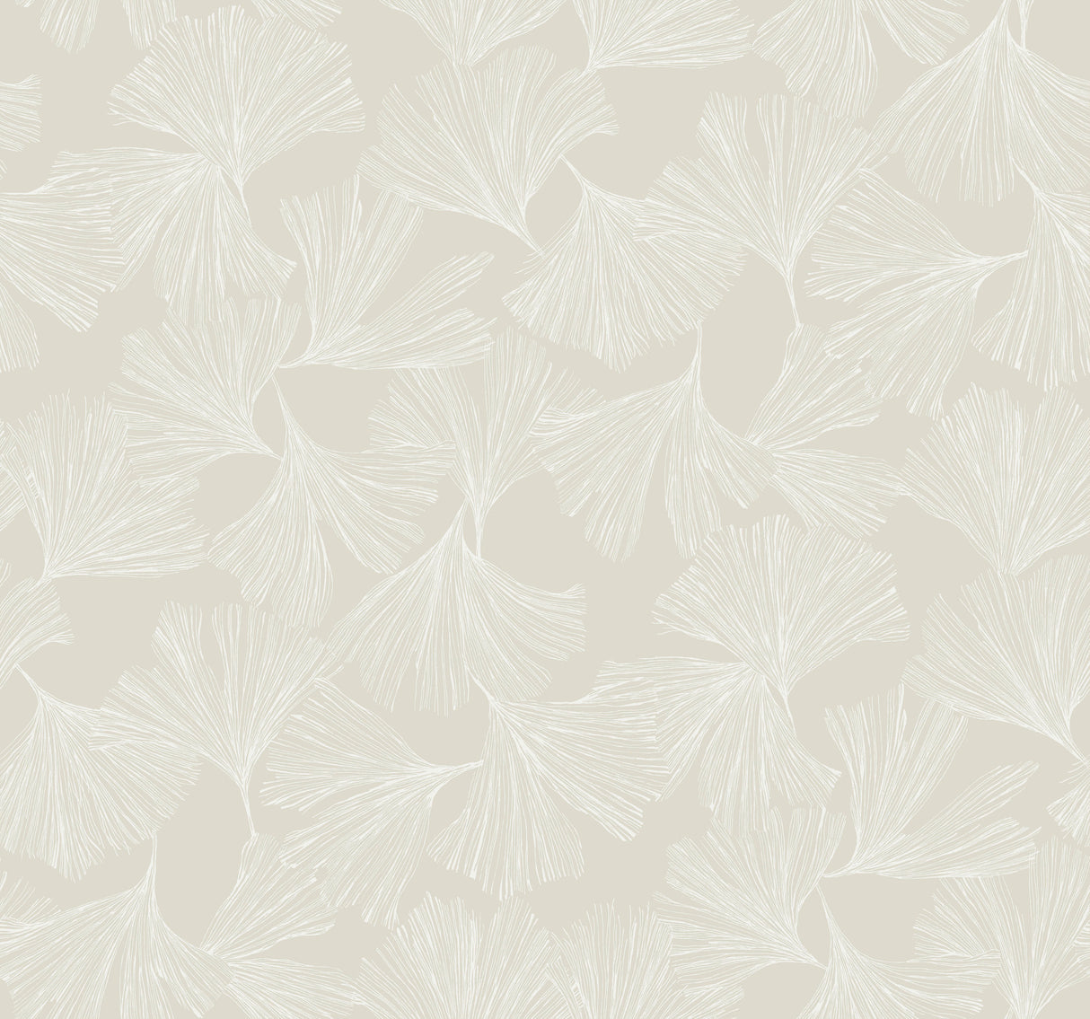 York DD3744 Gingko Toss Cream Wallpaper