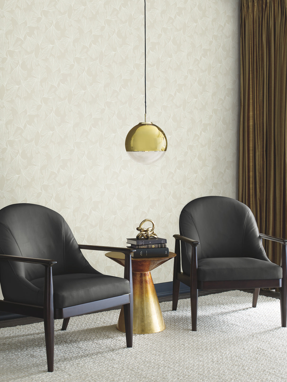 York DD3744 Gingko Toss Cream Wallpaper