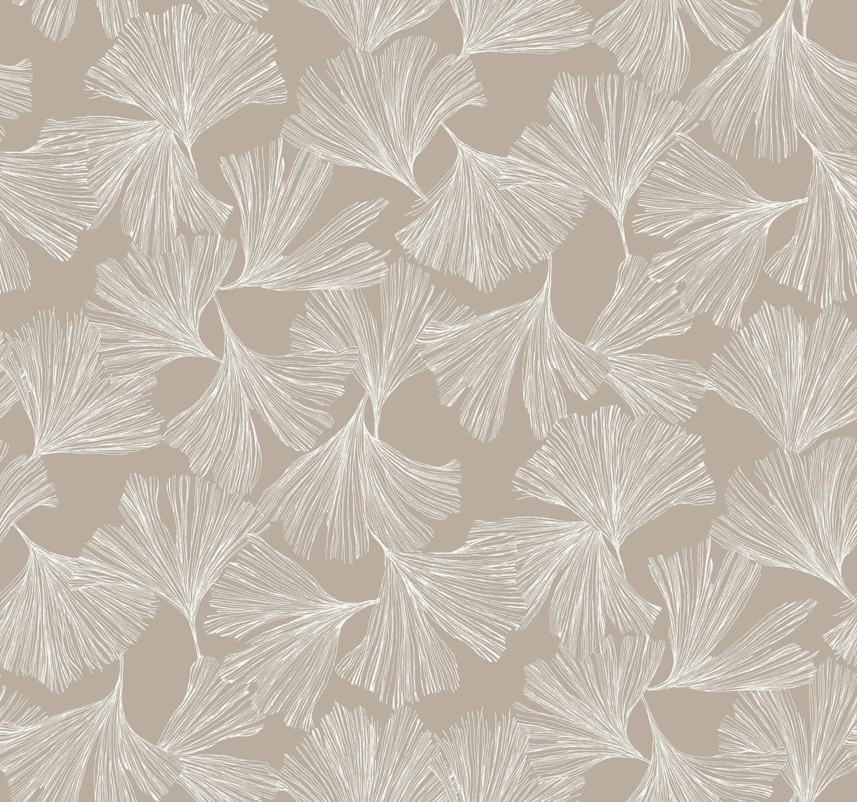 York DD3746 Ginkgo Toss Silver Wallpaper