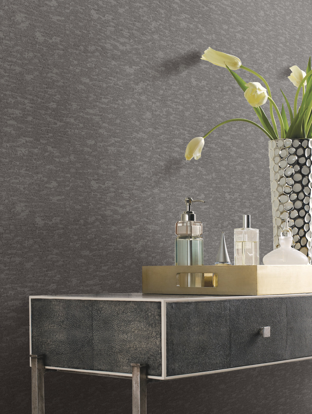 York DD3751 Weathered Cypress Silver Wallpaper