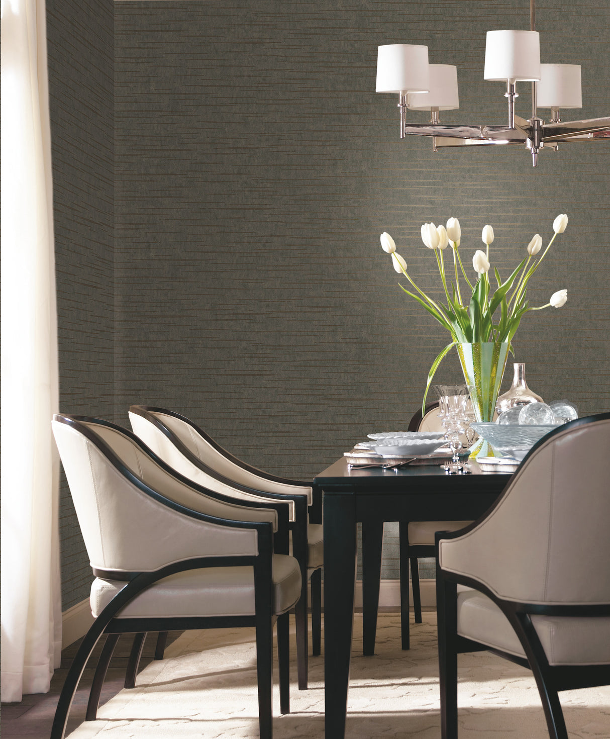 York DD3765 Tiger's Eye Grey Wallpaper