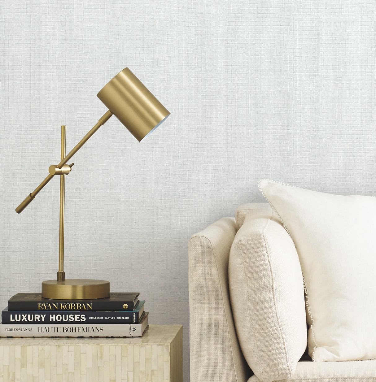 York DD3771 Gossamer Woven White Wallpaper