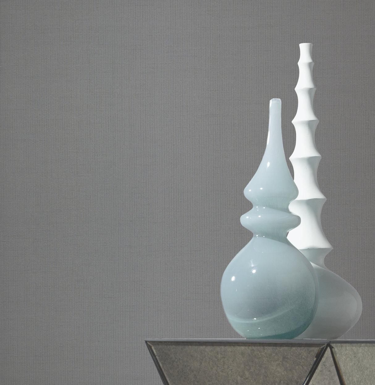 York DD3775 Gossamer Woven Silver & Blue Wallpaper